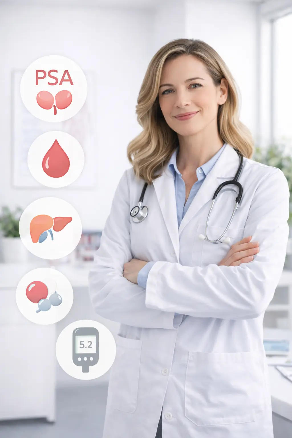 FBC biochem profile with PSA blood sample