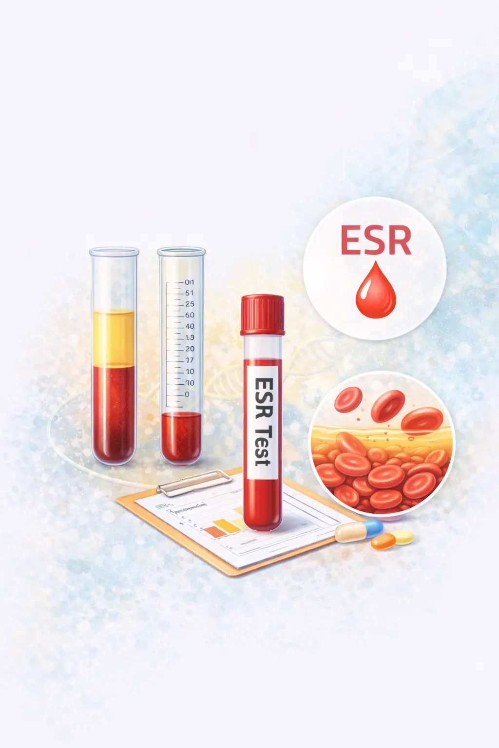 ESR blood test sample in Birmingham clinic