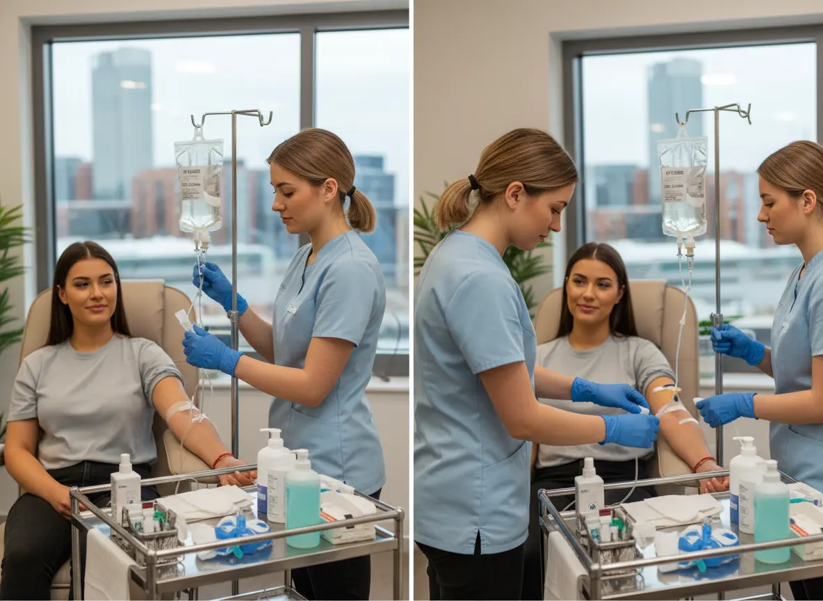 Fat burner IV drip treatment at IV Drips Birmingham clinic.